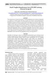 Terimakasih sudah berkunjung dan semoga bermanfaat. Pdf Study Of Secondary School Social Studies Teacher Understanding About Geography Literation