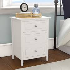 The real strength of this piece however, is its three 4.5'' h x 14'' w x 11'' d drawers, perfect for storing books and evening essentials. Santaana 3 Drawer Nightstand Wayfair