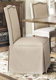 Skirted parsons chairs dining room furniture. Tan Fabric Upholstered Parsons Dining Chair With Skirt Set Of 2 Coaster 103713 Slipcovers For Chairs Parsons Dining Chairs Dining Chairs