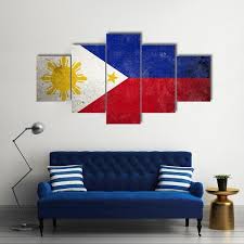 Philippines Flag Multi Panel Canvas Wall Art Wall Canvas Canvas Wall Art Multi Panel Canvas