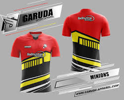 Anda tidak perlu khawatir, kemeja warna kuning tetap akan cocok dipadukan dengan bawahan warna netral seperti putih dan hitam. Desain Baju Badminton Minions Warna Merah Kuning Hitam Terbaru
