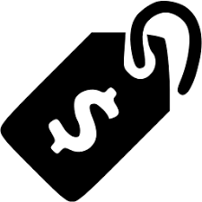 Black price tag icon - Free black price tag icons