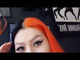 Hi guys, welcome back to my channel!! Dying My Hair Half Orange Half Black Youtube