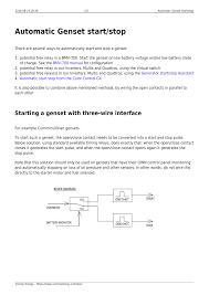 Maybe you would like to learn more about one of these? Generator Auto Start Stop