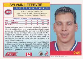 1991-92 Score #245 Sylvain Lefebvre- Montreal + (Yes 4 Free Mystery Cards)