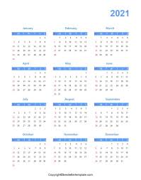 Printable 2021 word calendar templates calendarlabs download 2021 printable calendars. Printable Yearly 2021 Calendar Template In Pdf Word Excel