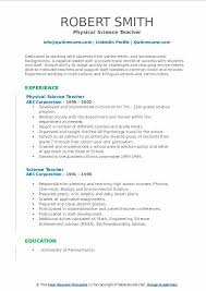 As the name suggests this format highlights your career profile educational summary or. Science Teacher Resume Samples Qwikresume