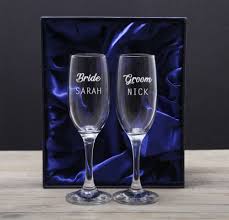 What should you give as wedding presents to older couples? Personalised Champagne Flutes Glasses Engraved Wedding Gifts For Bride And Groom Ebay
