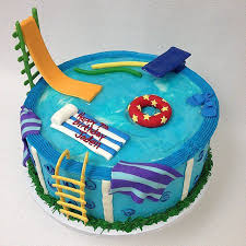 Slip And Slide Pool Party Cakes Pool Birthday Cakes Pool Cake