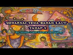 Bisa dikatakan bahwa gambar ini lebih menonjolkan tumbuhan bawah laut. Mewarnai Bawah Laut Tahap 1 Mixed Media Crayon Connector Pen Tutorial 24 By Katarie Art Studio