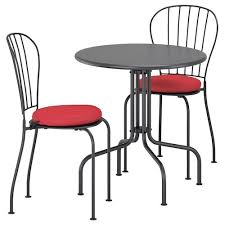 Lacko Table 2 Chairs Outdoor Gray Ikea In 2020 Outdoor Dining Set Ikea Outdoor Wrought Iron Furniture