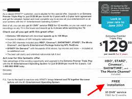 Also, included with your subscription is membership into the music channel web site. Xfinity Extreme Premier Triple Play Truth In Advertising