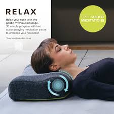 HoMedics Zen Meditation Pillow - Memory Foam Neck Support Pillow, Aroma Label for use with Essential Oils, Super Soothing Rolling Neck Massage, Super ...
