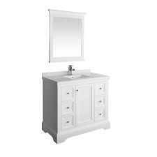Here are my top picks if you want to maximize the appeal of your bathroom, you as you know, vanities have a very important function for every bathroom. Fresca Windsor 40 Inch Matte White Traditional Bathroom Vanity With Quartz Stone Top With The Home Depot Canada