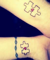 By adding color to this tattoo design, your puzzle piece tattoo will be more unique and prominent. Couples Tattoos Something Similar To This Only The Puzzle Pieces Would Fit Together Tattooviral Com Your Number One Source For Daily Tattoo Designs Ideas Inspiration