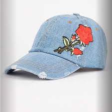 Awesome Rose Embroidered Denim Dad Hat 21 99 Oro Orolist Shop Store Onlinecurato Rose Embroidered Denim Dad Hat 2 Embroidered Denim Dad Hats Hats