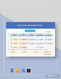 project team organizational chart template pdf word