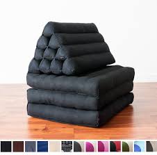 Thaikissen Thaimatte Mit Dreieckskissen 170x53x30 Cm Kapok Schwarz Kissen Dreieckskissen Kapok Kissen