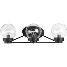 Black And White Vanity Light Axis Globe Vanity Light 3 Light Black Vanity Light Progress Lighting Vanity Lighting