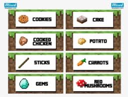 Dont panic , printable and downloadable free printable minecraft coloring pages coloring home we have created for you. Free Printable Minecraft Birthday Bookmarks Pepper Minecraft Food Label Printables Png Image Transparent Png Free Download On Seekpng