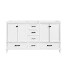 Custom vanities allow you to choose the base cabinet that meets your style, and then either select from a variety of countertop and sink options, or purchase the base cabinet only without a top. Bathroom Vanities Without Tops Bathroom Vanities The Home Depot