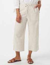 Striped Linen Crop Palazzo Pants Dressbarn Linen Crops Striped Linen Palazzo Pants