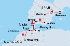 Physical map of spain showing major cities, terrain, national parks, rivers, and surrounding countries with international borders and outline maps. Marrakech To Barcelona Intrepid Travel