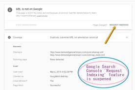 Now search console can generate reports for your site—for free! Google Search Console Temporarily Suspended Request Indexing Feature Curvearro