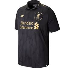 Liverpool home jersey mens 2018/19. New Balance Liverpool 2018 19 Ucl 6 Star Men S Black Home Stadium Jersey Wegotsoccer