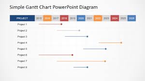 Simple Gantt Chart Powerpoint Diagram