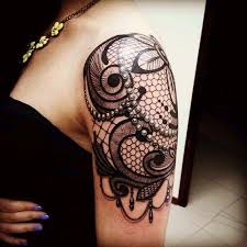 Dantel Kadin Omuz Dovmeleri Lace Woman Shoulder Tattoos Lace Tattoo Shoulder Tattoos For Women Lace Shoulder Tattoo