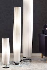 Steh Lampe Weiss Mit Verchromten Standfuss Hohe 120 Cm Rund Sirap