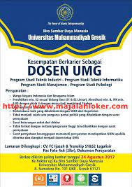 Beberapa instansi pemerintah pusat dan daerah sudah mengeluarkan formasi jabatan cpns yang dibutuhkan, salah satunya kementerian luar negeri. Lowongan Dosen Teknik Industri Psikologi Dll Universitas Muhammadiyah Gresik Umg Agustus 2017 Lowongan Dosen