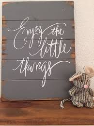 Enjoy The Little Things 13 W X17 1 2 Hand Painted Wood Sign Wedding Gift Home Decor Pallet Sign Ins Wood Signs Wedding Gift Painted Wood Signs Diy Signs