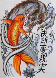 As mentioned, a popular chinese legend tells the story of a koi fish who transformed into a dragon after climbing up a waterfall. Biggest Collection Sketches Tattoo Drawn In Pencil Koi Tattoo Design Koi Dragon Koi Dragon Tattoo