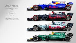 The team raced under a british licence from 2005 to 2006 and has raced under an austrian licence since 2007. 2018 Aston Martin Red Bull Racing F1 Concept Liveries On Behance
