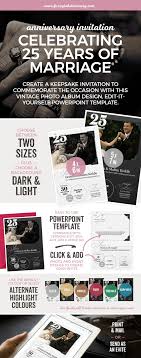 Invitations represent you as a couple and the whole event itself. An Easy To Edit Powerpoint Invitation Template To Cel Wedding Anniversary Party Invitations 25th Wedding Anniversary Invitations 25th Wedding Anniversary Party