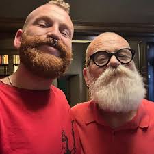 Dipping into the memories: Sandy Stagg @stagg788 with General Idea's Hand  of the Spirit, and the Hand of the Spirit eye makeup, Toronto, circa 1975,  almost 50 years ago. Ledge haircut by