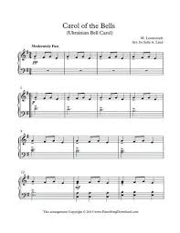Carol Of The Bells Ukrainian Bell Carol Free Piano Sheet Music Christmas Piano Sheet Music Piano Sheet Music Piano Sheet Music Free