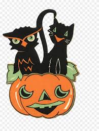 Coloring books for adults is an offspring of art therapy which is a mental health profession that is the process of making and. Vintage Halloween Clipart Cat Free Transparent Png Clipart Images Download
