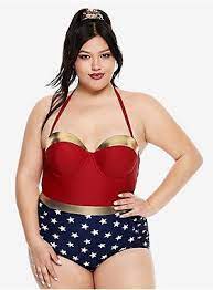 Dc Comics Wonder Woman Retro Swimsuit Plus Size Retro Swimsuit Plus Size Swimsuits Curvy Bikini