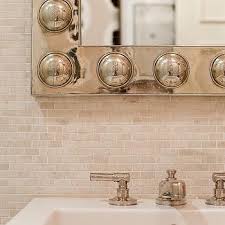 The classy tumbled marble subway tile has been around even in contemporary kitchens. Cream Tumbled Marble Backsplash Design Ideas