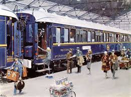 Train Bleu Leaving Gare De Lyon Albert Brenet Orient Express Blue Train Train