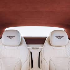 The Backseat Of The New Continentalgtc Interior Spec Linen Hide With Red Roof Interior Image By Scottpattenden For Hrowen Red Roof Bentley Bentley Motors