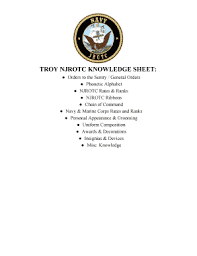 It was devised by the international phonetic association as a standardized representation of the sounds of spoken language. Fillable Online Troy Njrotc Knowledge Sheet Fax Email Print Pdffiller
