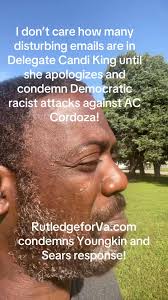 I encourage you to review Merle Rutledge's response to CandiMundonKing and  I unequivocally condemn GovernorVA and winwithwinsome for their inadequate  response video. Candi M King has a history of ...