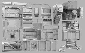 Sci Fi Hall Builder Full Pack Edition And Bonus 3d Model Max Obj Fbx 18 Sci Fi Environment Sci Fi Concept Art Sci Fi