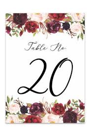 Table Numbers Free Printable Table Number Templates In 2020 Wedding Table Numbers Printable Printable Table Numbers Card Table Wedding