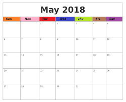 May 2018 Calendar Free Printable May 2018 Calendar Free Printables Calendar