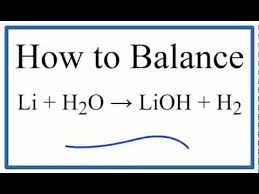 This single replacement reaction is a classic example of a metal reacting in an acid to. How To Balance Li H2o Lioh H2 Lithium Plus Water Youtube